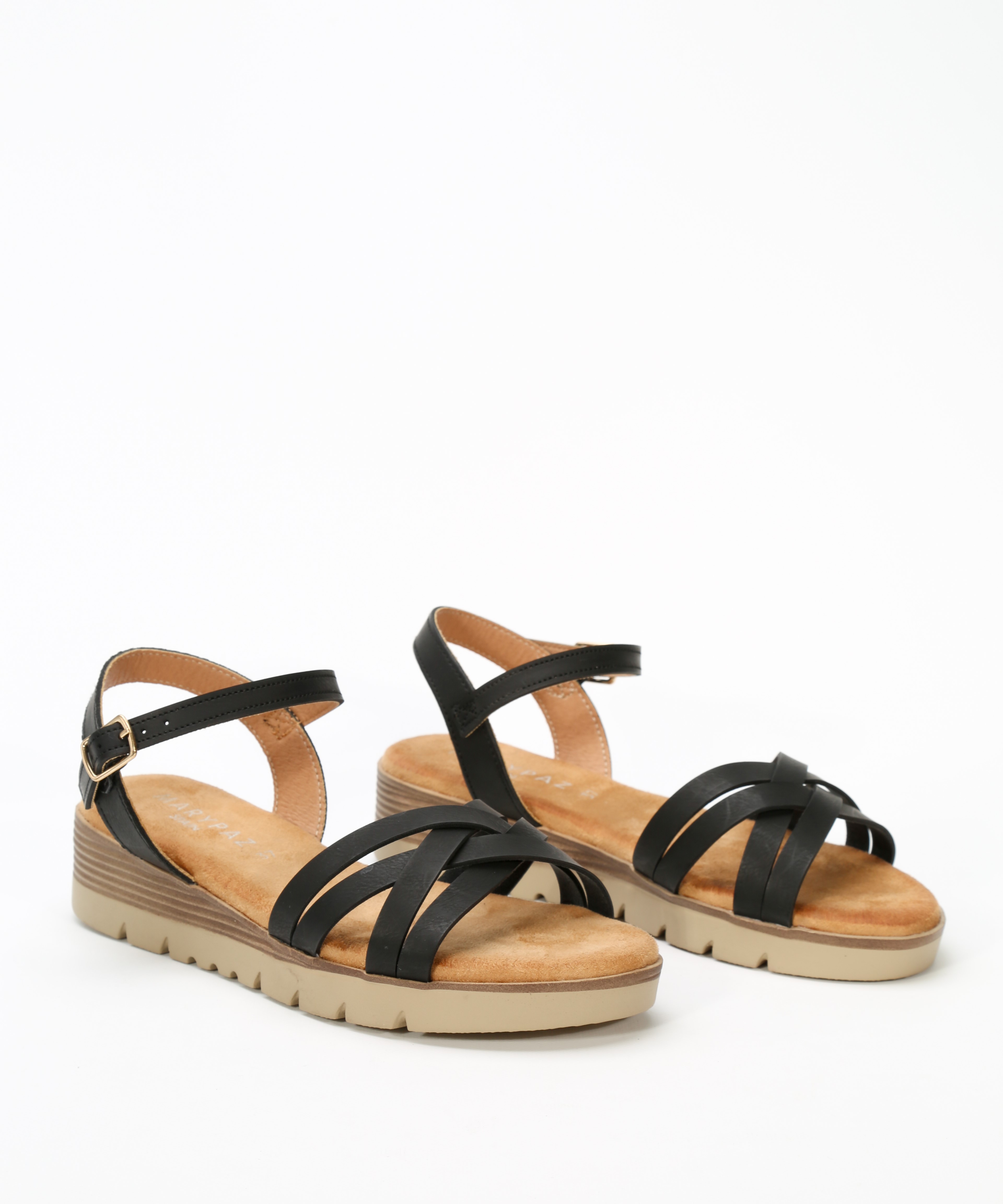 Sandalia plana tiras entrelazadas image number null